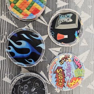 Patterned Reusable Breastpad Pairs